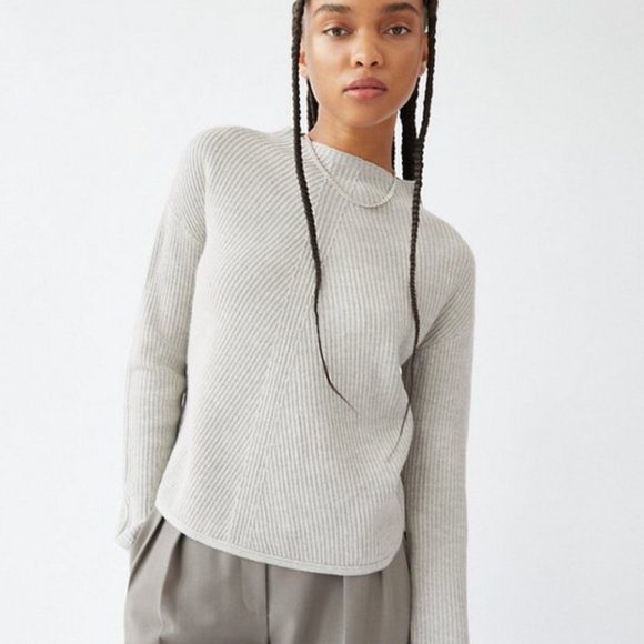 Aritzia Babaton Chalmers Grey Mock Neck Sweater - Picture 1 of 5